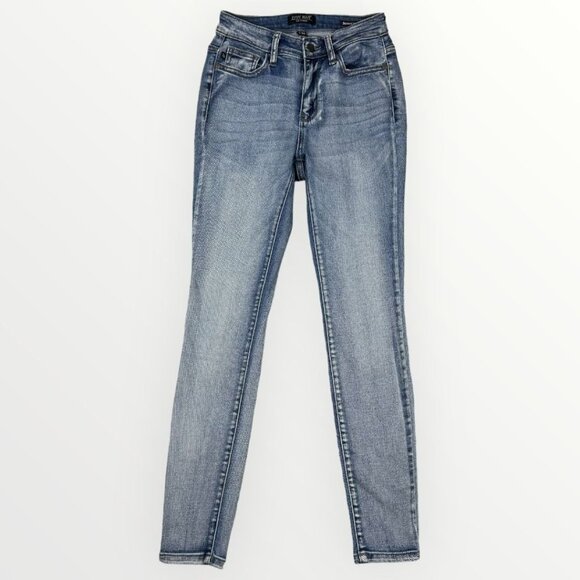 JUDY BLUE Skinny Fit Womens High Waist Stretchy Denim Jeans Blue Light Wash 25" - Picture 1 of 9
